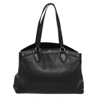 Pre-owned Mcm Leather Tote Bag () In Black