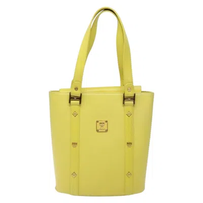 Pre-owned Mcm Leather Tote Bag () In Yellow