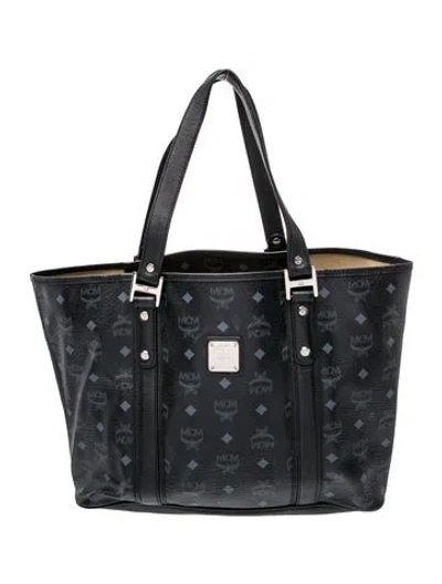Pre-owned Mcm Leather Tote In Black