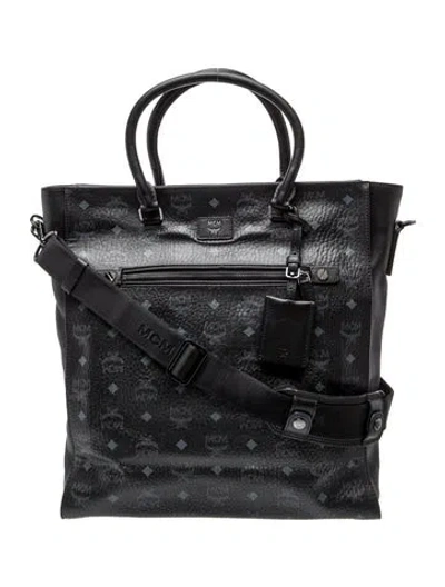 Pre-owned Mcm Leather Tote In Black