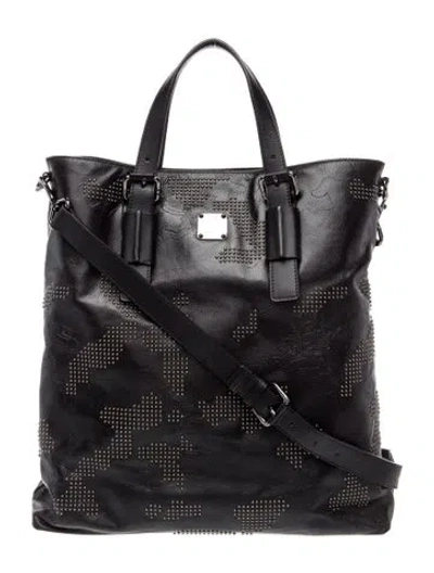 Pre-owned Mcm Leather Tote In Black
