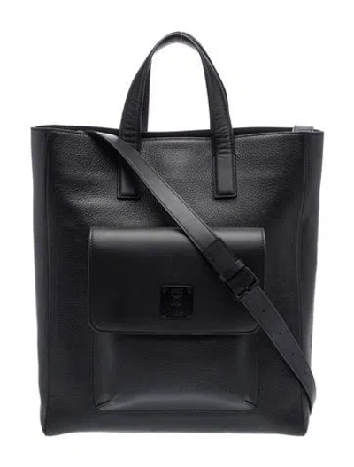 Pre-owned Mcm Leather Tote In Black