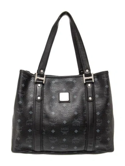 Pre-owned Mcm Leather Tote In Black