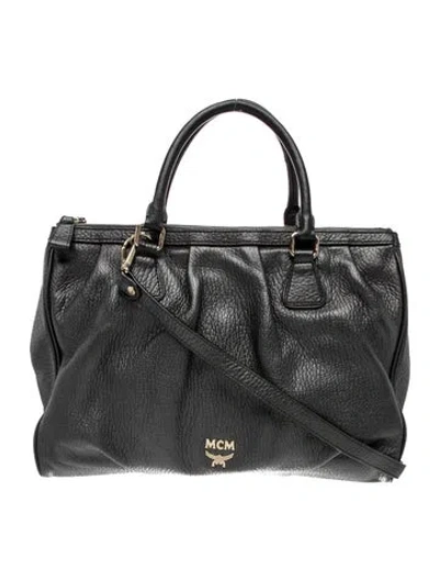 Pre-owned Mcm Leather Tote In Blue