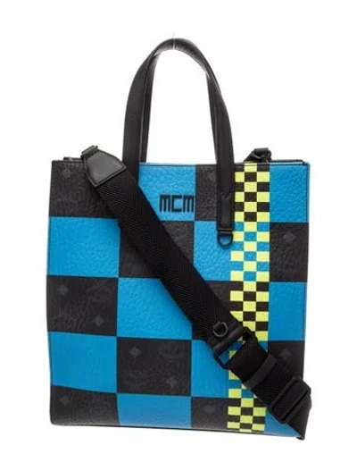 Pre-owned Mcm Leather Tote In Blue
