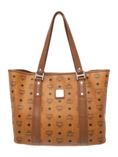 Pre-owned Mcm Leather Tote In Brown