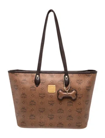 Pre-owned Mcm Leather Tote In Brown