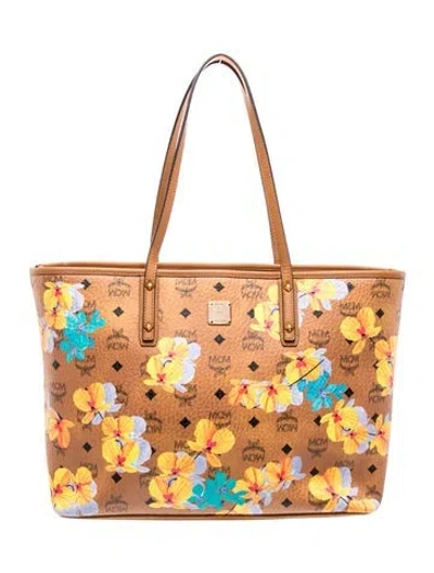 Pre-owned Mcm Leather Tote In Brown