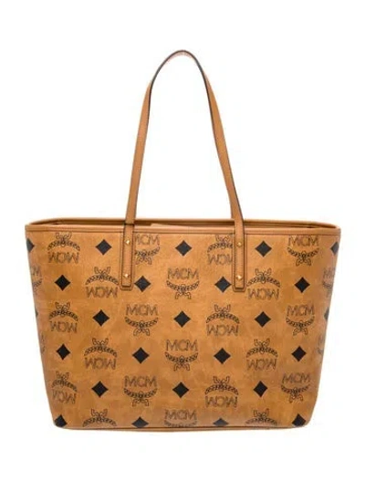 Pre-owned Mcm Leather Tote In Brown