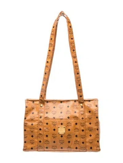 Pre-owned Mcm Leather Tote In Brown