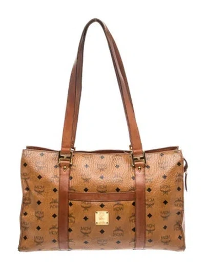 Pre-owned Mcm Leather Tote In Brown