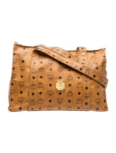 Pre-owned Mcm Leather Tote In Brown