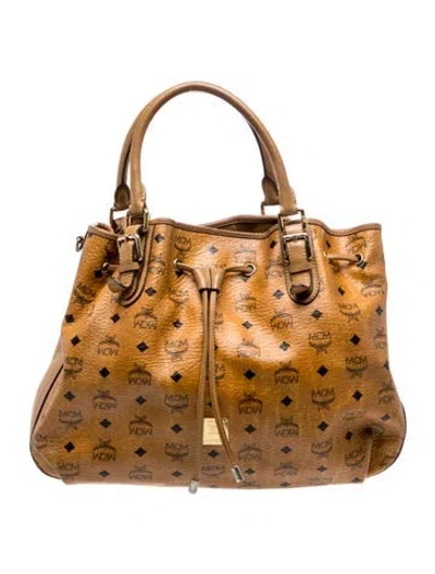 Pre-owned Mcm Leather Tote In Brown