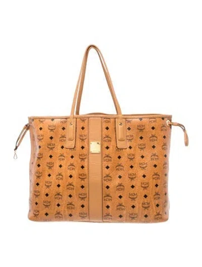 Pre-owned Mcm Leather Tote In Brown