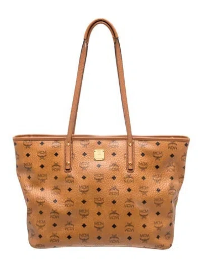 Pre-owned Mcm Leather Tote In Brown