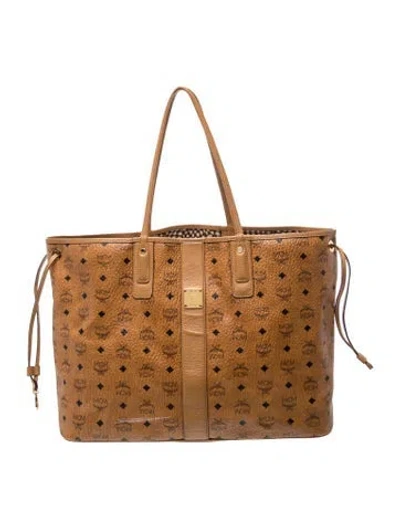 Pre-owned Mcm Leather Tote In Brown