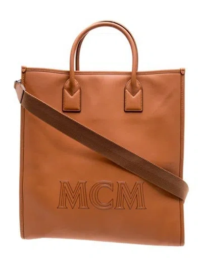 Pre-owned Mcm Leather Tote In Brown