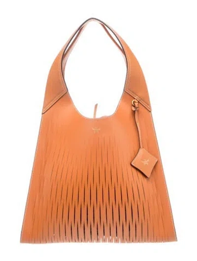 Pre-owned Mcm Leather Tote In Brown