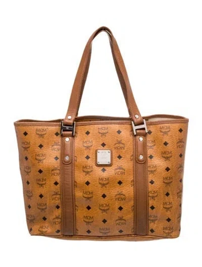 Pre-owned Mcm Leather Tote In Brown