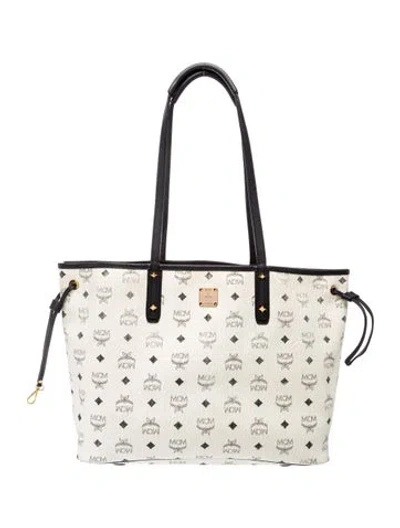 Pre-owned Mcm Leather Tote In Neutrals