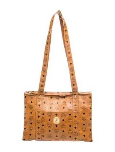 Pre-owned Mcm Leather Tote In Neutrals