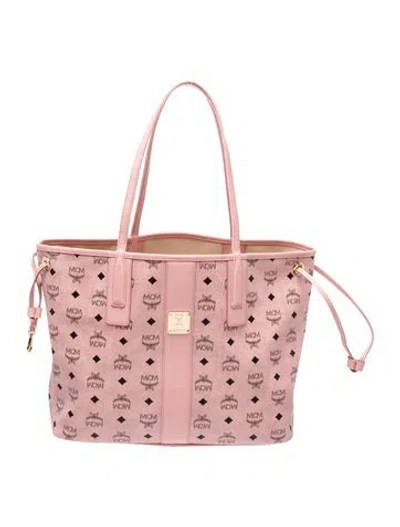 Pre-owned Mcm Leather Tote In Pink