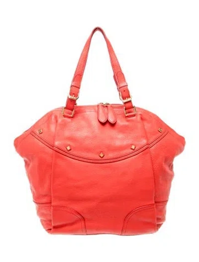 Pre-owned Mcm Leather Tote In Red