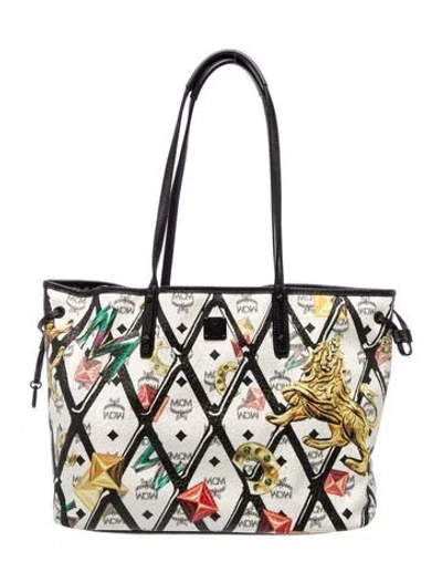 Pre-owned Mcm Leather Tote In White