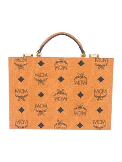 Pre-owned Mcm Leather Travel Jewelry Box In Multi