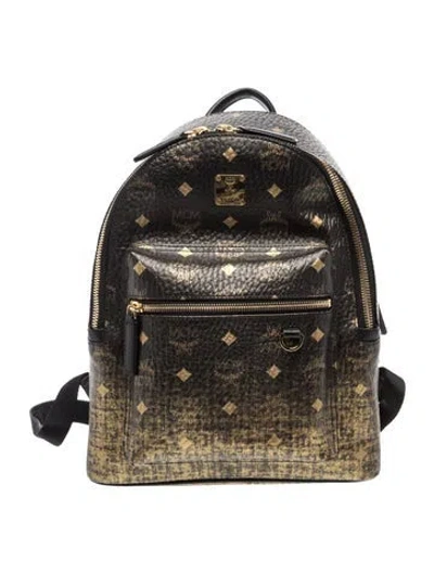 Pre-owned Mcm Leather Visetos Small Backpack In Multicolor