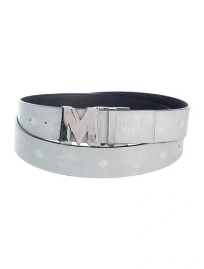 Pre-owned Mcm Leather Waist Belt In Black