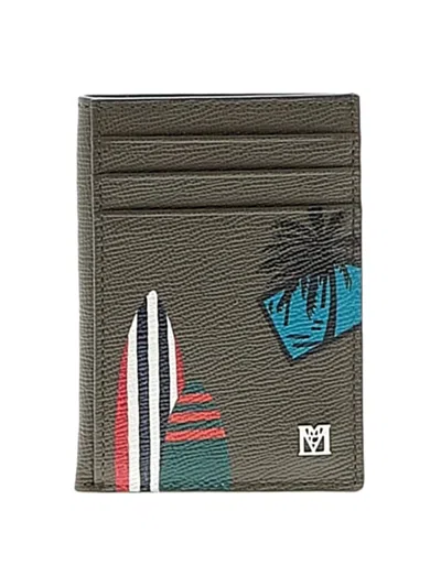 Pre-owned Mcm Leather Wallet In Green