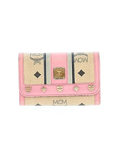 Pre-owned Mcm Leather Wallet In Pink
