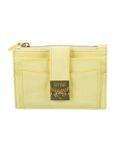 Pre-owned Mcm Leather Wallet In Yellow