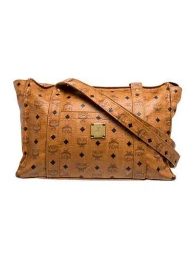 Pre-owned Mcm Leather Weekender Bag In Brown