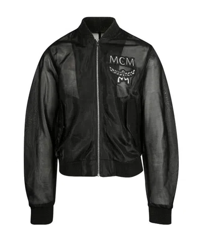 Mcm Letter Logo Casual Jacket In Black