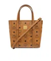 Mcm Aren Mini Visetos Shopper Tote Bag In Brown