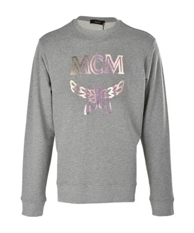 Mcm Letter Printed Pattern Hoodie In Gray