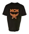 Mcm Letter Printed Pattern T-shirt In Black