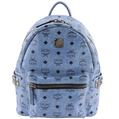 Pre-owned Mcm Light Blue Leather Backpack ()