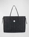 Mcm Liz Large Reversible Visetos Shopper Tote Bag In Black