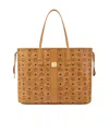 Mcm Liz Logo-print Leather Tote Bag In Brown