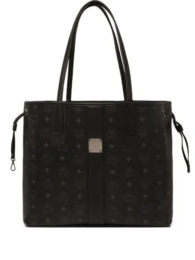 Mcm Liz Medium Fabric Leather Shopper In Pattern
