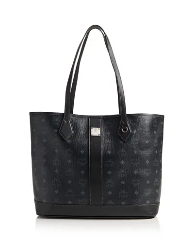 Mcm Liz Medium Visetos Leather Shopper Tote In Purple