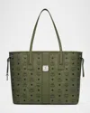 Mcm Liz Medium Visetos Shopper Tote Bag In Brown