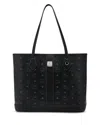 Mcm Liz Medium Visetos Shopper Tote In Black