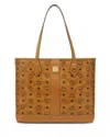 Mcm Liz Medium Visetos Shopper Tote In Brown