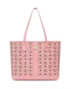 Mcm Liz Medium Visetos Shopper Tote In Pink