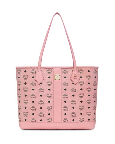Mcm Liz Medium Visetos Shopper Tote In Pink