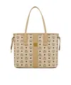 Mcm Liz Reversible Top Handle Medium Tote Bag In Nude